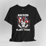 America, Cluck Yeah! - Unisex Cotton T-Shirt - The Drip Monster