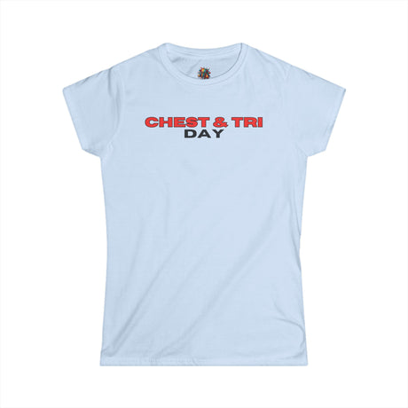 Chest & Tri Day - Women's Cotton T-Shirt - The Drip Monster