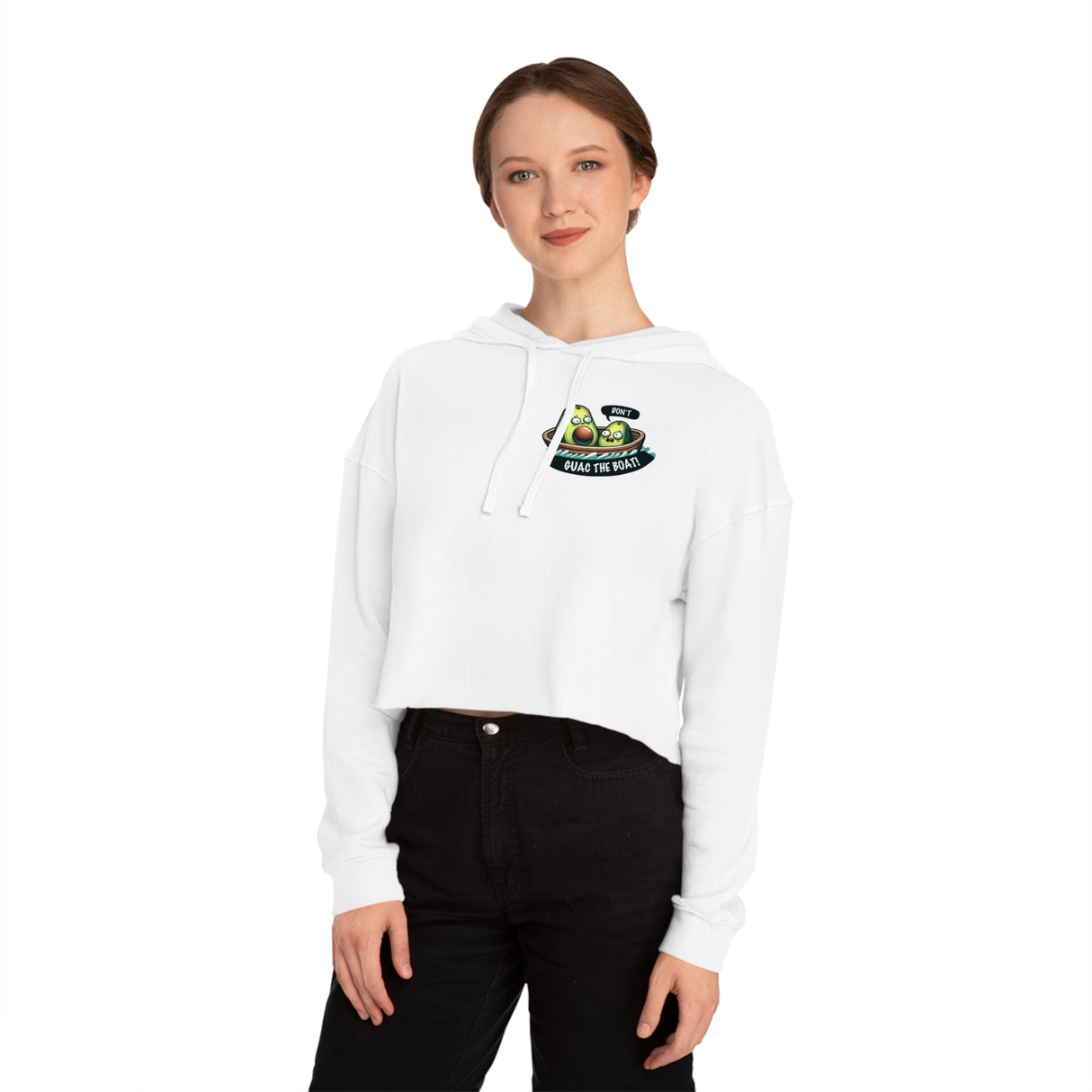 Guac the Boat - Women’s Cropped Hoodie - The Drip Monster