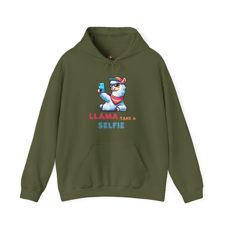 Llama Take a Selfie - Unisex Hoodie - The Drip Monster