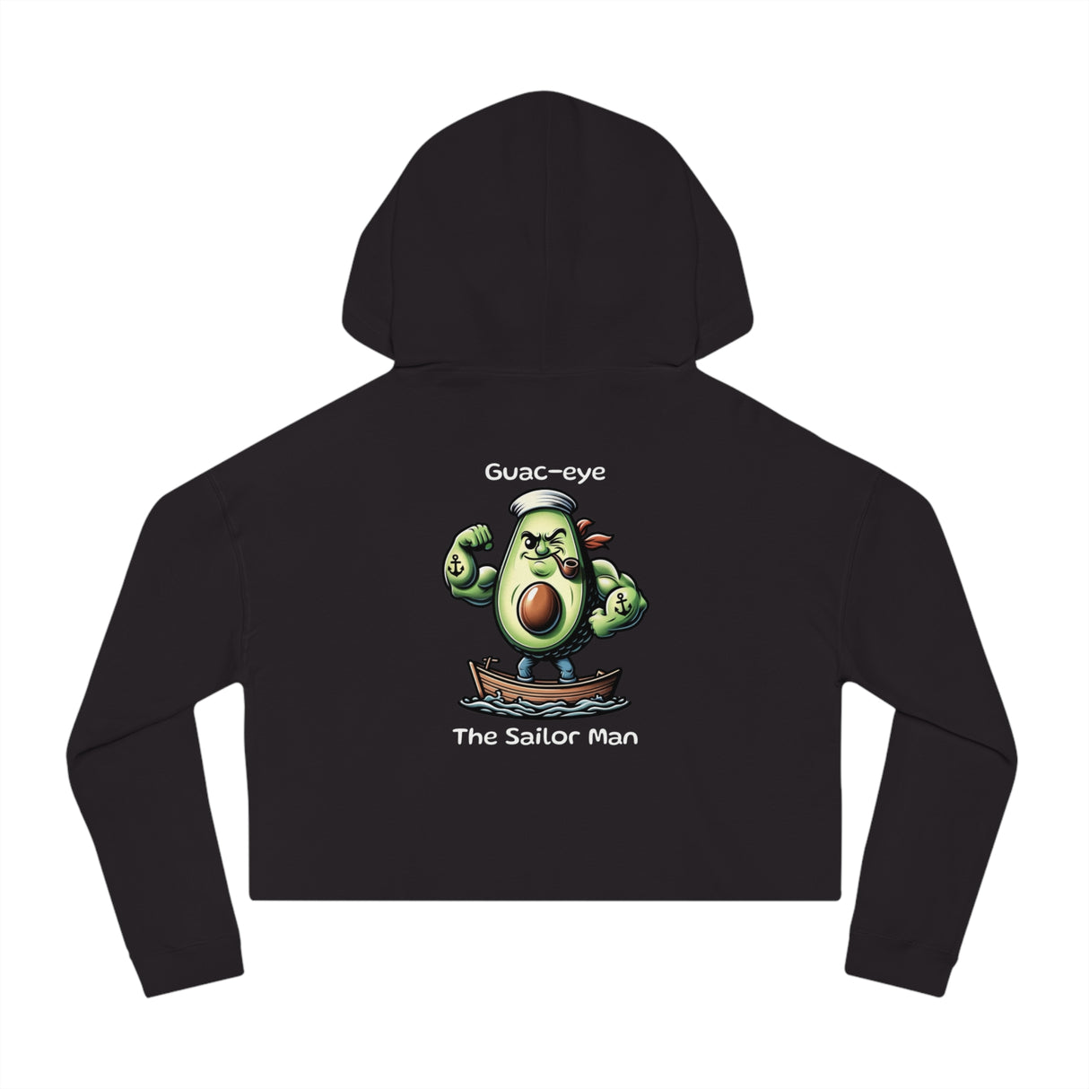 Guac-eye - Women’s Cropped Hoodie - The Drip Monster