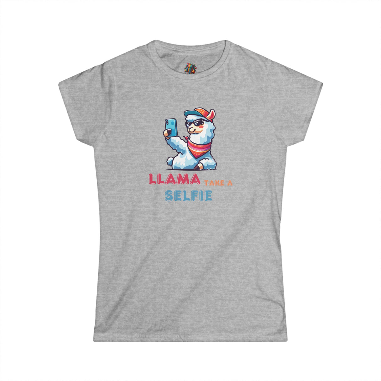 Llama Take a Selfie - Women's Cotton T-Shirt - The Drip Monster