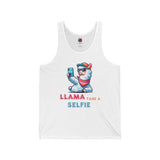 Llama Take a Selfie - Unisex Tank-Top - The Drip Monster