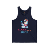 Llama Take a Selfie - Unisex Tank-Top - The Drip Monster