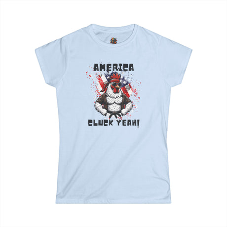 America, Cluck Yeah! - Women's Cotton T-Shirt - The Drip Monster