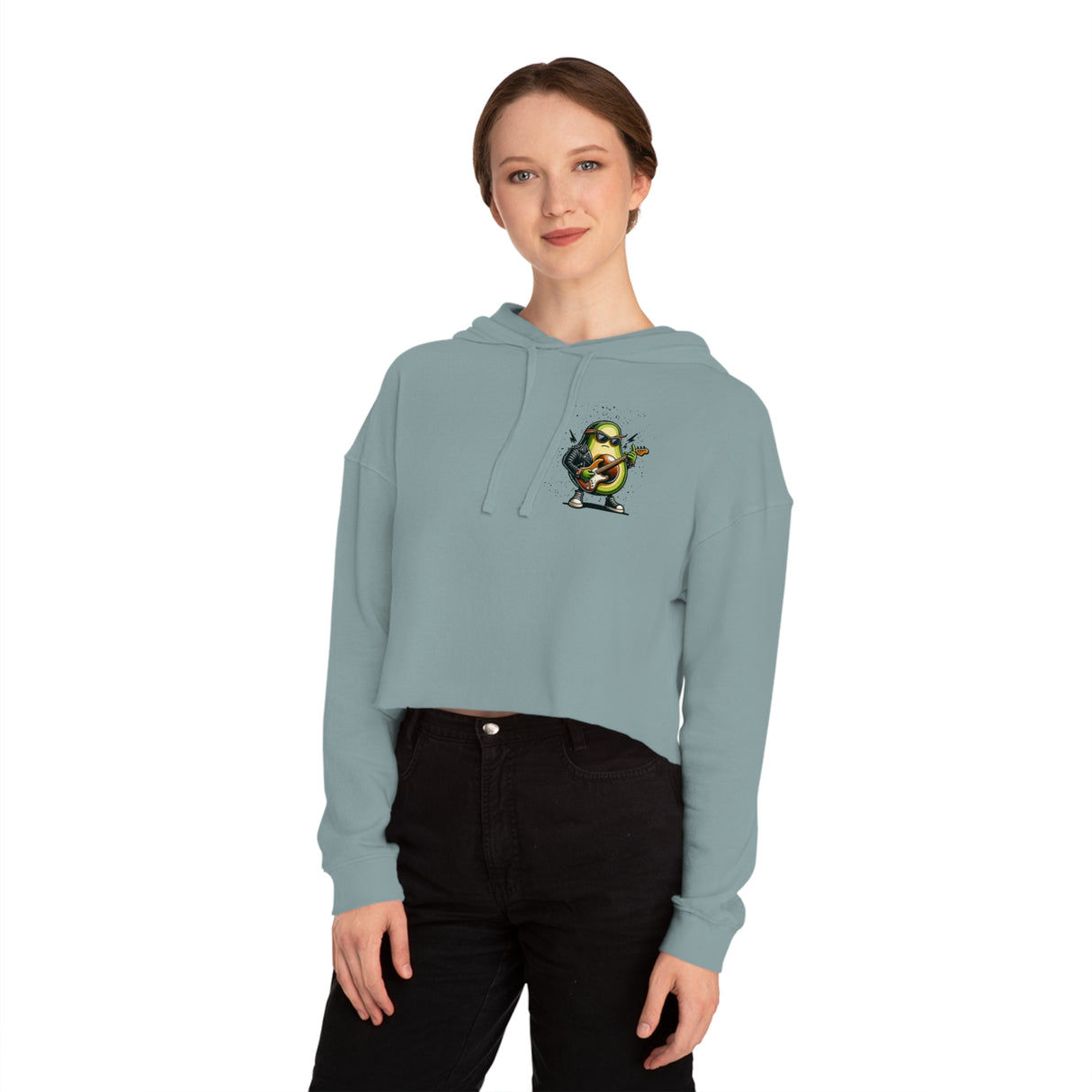 Guac & Roll - Women’s Cropped Hoodie - The Drip Monster