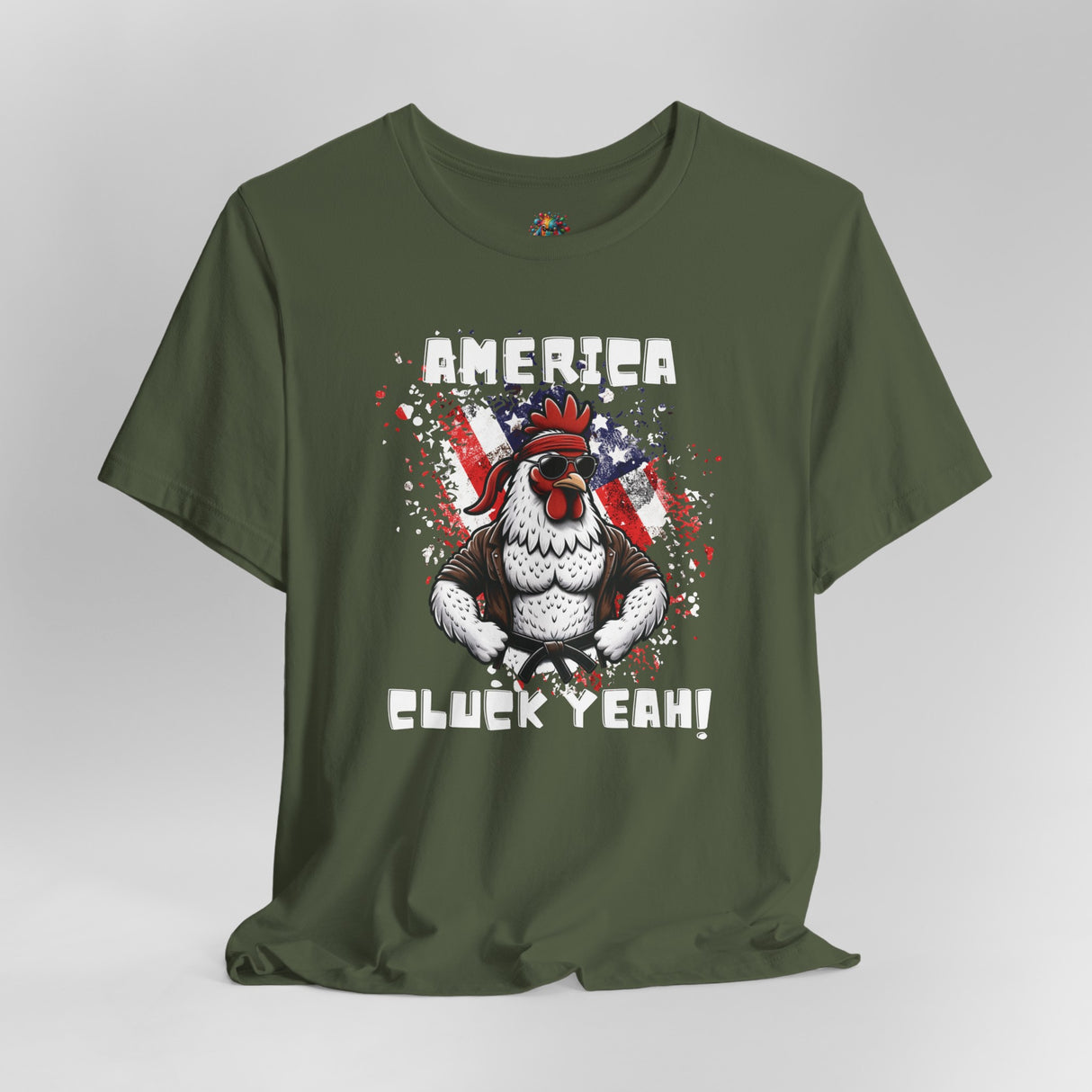 America, Cluck Yeah! - Unisex Cotton T-Shirt - The Drip Monster