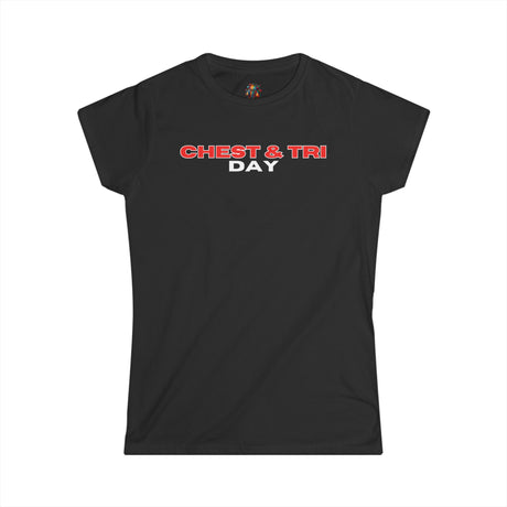 Chest & Tri Day - Women's Cotton T-Shirt - The Drip Monster