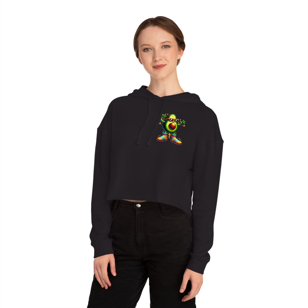 Guac Out - Women’s Cropped Hoodie - The Drip Monster