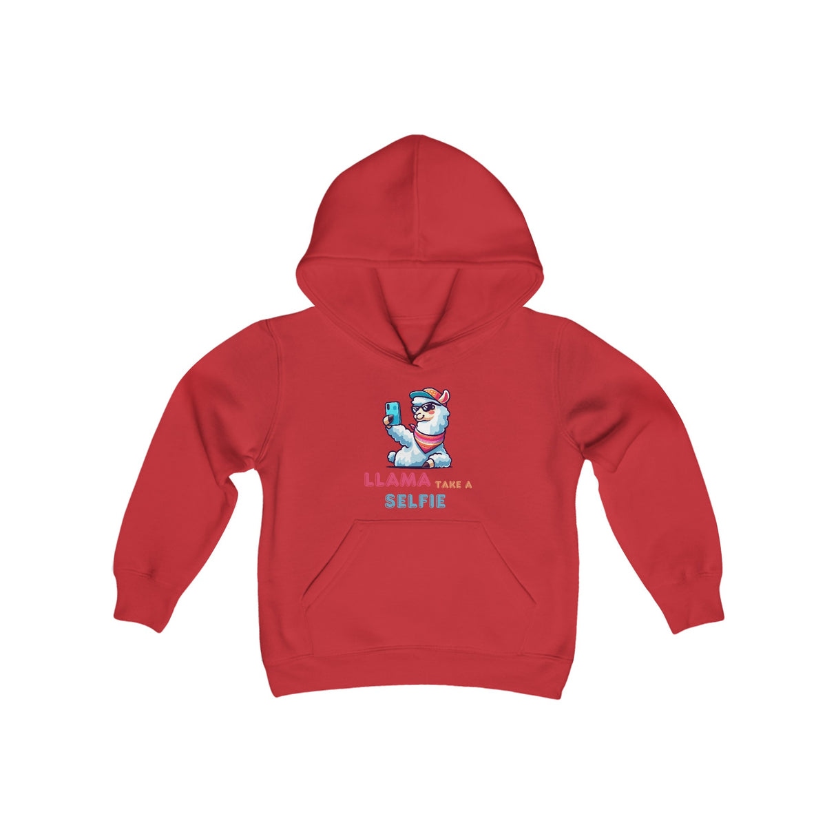 Llama Take a Selfie - Youth Hoodie - The Drip Monster