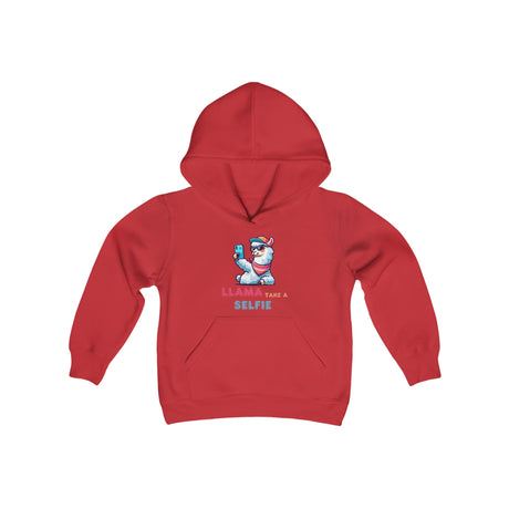 Llama Take a Selfie - Youth Hoodie - The Drip Monster