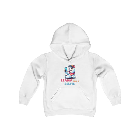 Llama Take a Selfie - Youth Hoodie - The Drip Monster