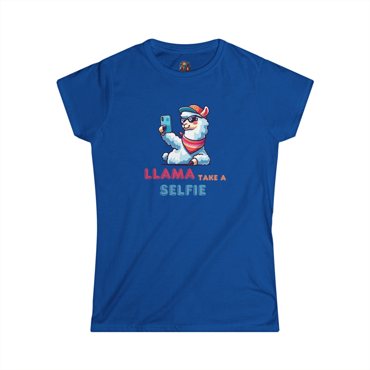 Llama Take a Selfie - Women's Cotton T-Shirt - The Drip Monster