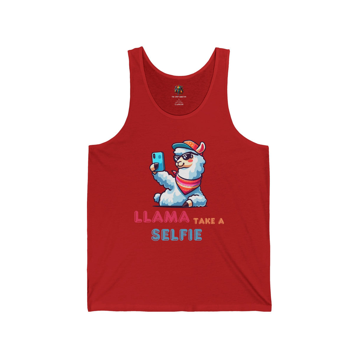 Llama Take a Selfie - Unisex Tank-Top - The Drip Monster