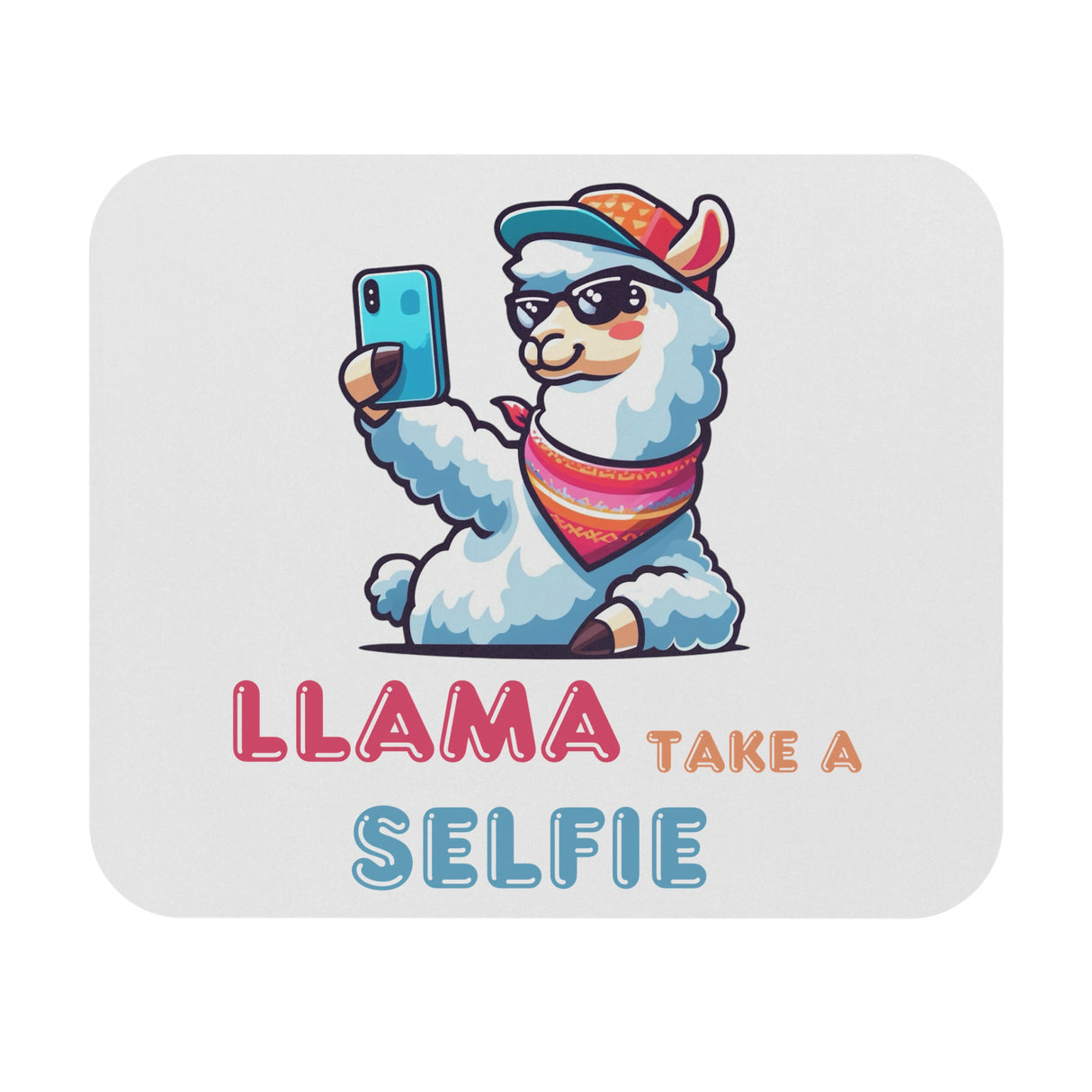 Llama Take a Selfie - Mouse Pad - The Drip Monster