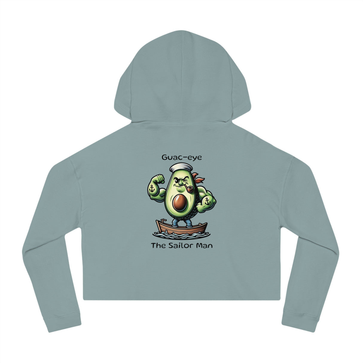 Guac-eye - Women’s Cropped Hoodie - The Drip Monster