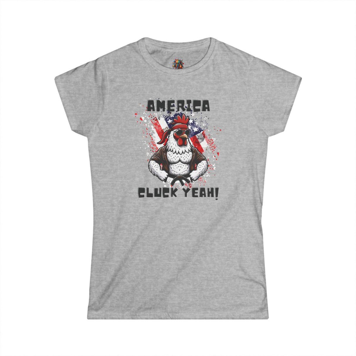 America, Cluck Yeah! - Women's Cotton T-Shirt - The Drip Monster