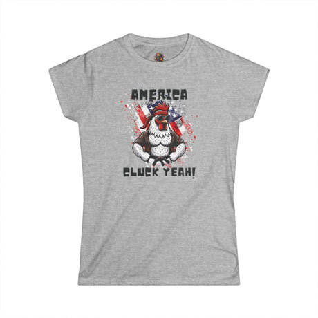 America, Cluck Yeah! - Women's Cotton T-Shirt - The Drip Monster