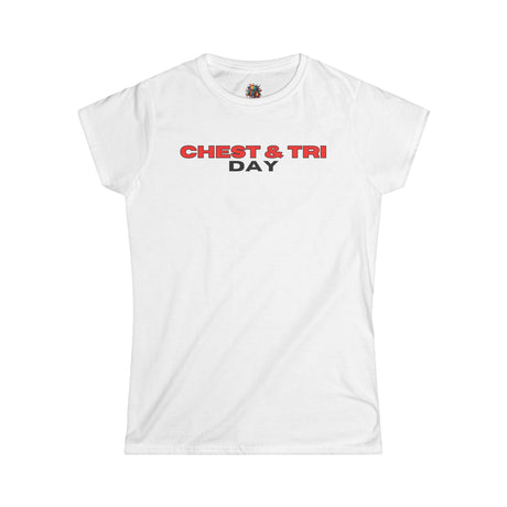 Chest & Tri Day - Women's Cotton T-Shirt - The Drip Monster